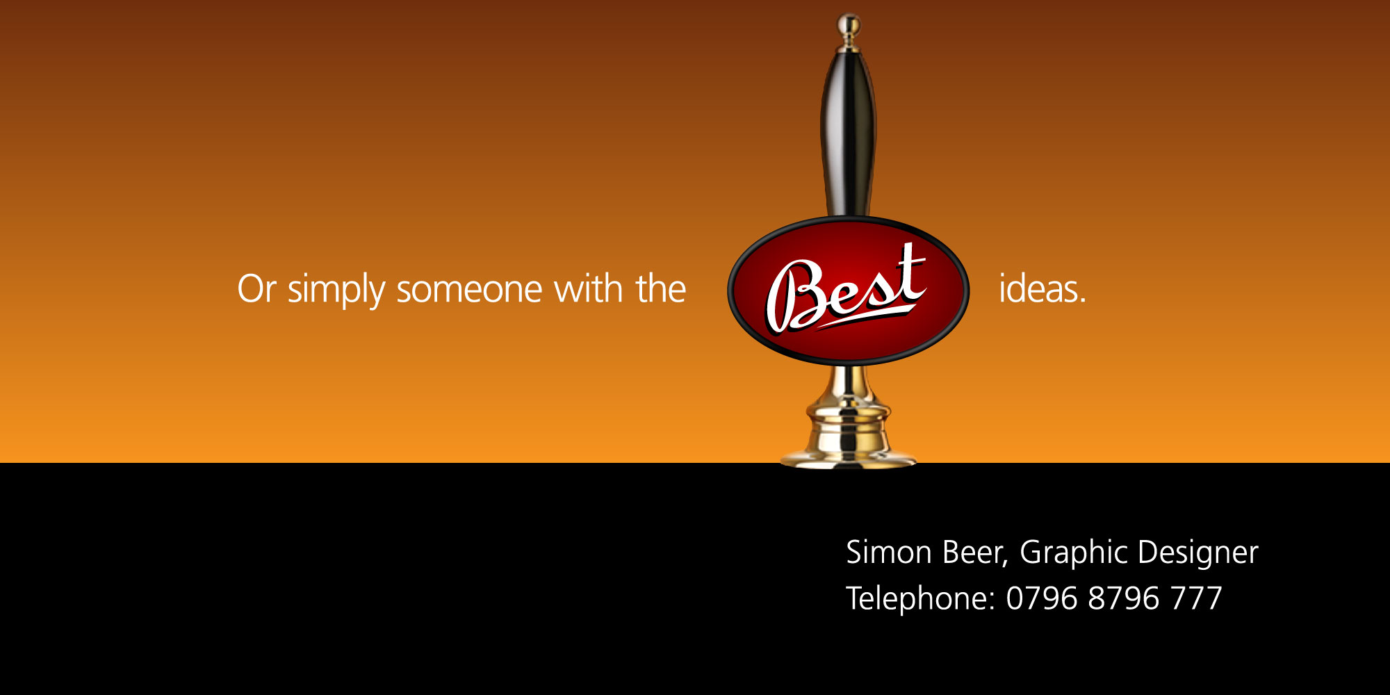 Or simply someone with the best ideas (image of draught beer handle with BEST logo)